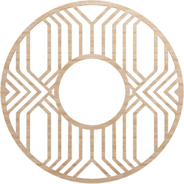Ekena Millwork Empire Wood Fretwork Pierced Ceiling Medallion, Alder, 30"OD x 11"ID x 1/4"T CMWP30X30X0250EPAL - main